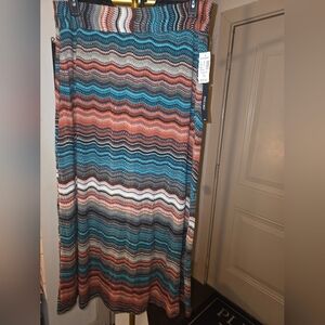 4 For $20 Roz &‎ Ali Vibrant Patterned BOHO, PULL ON Skirt Maxi 1x Nwt
